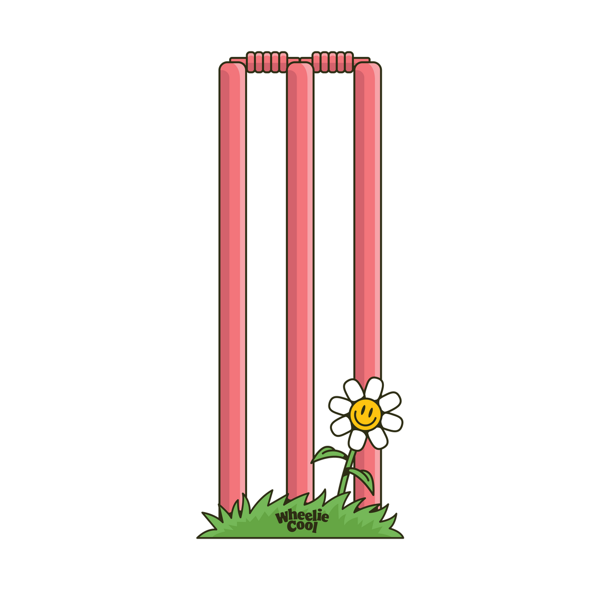 Cricket Stump Stickers for Wheelie Bins – Pink Stumps (Backyard Glam E ...